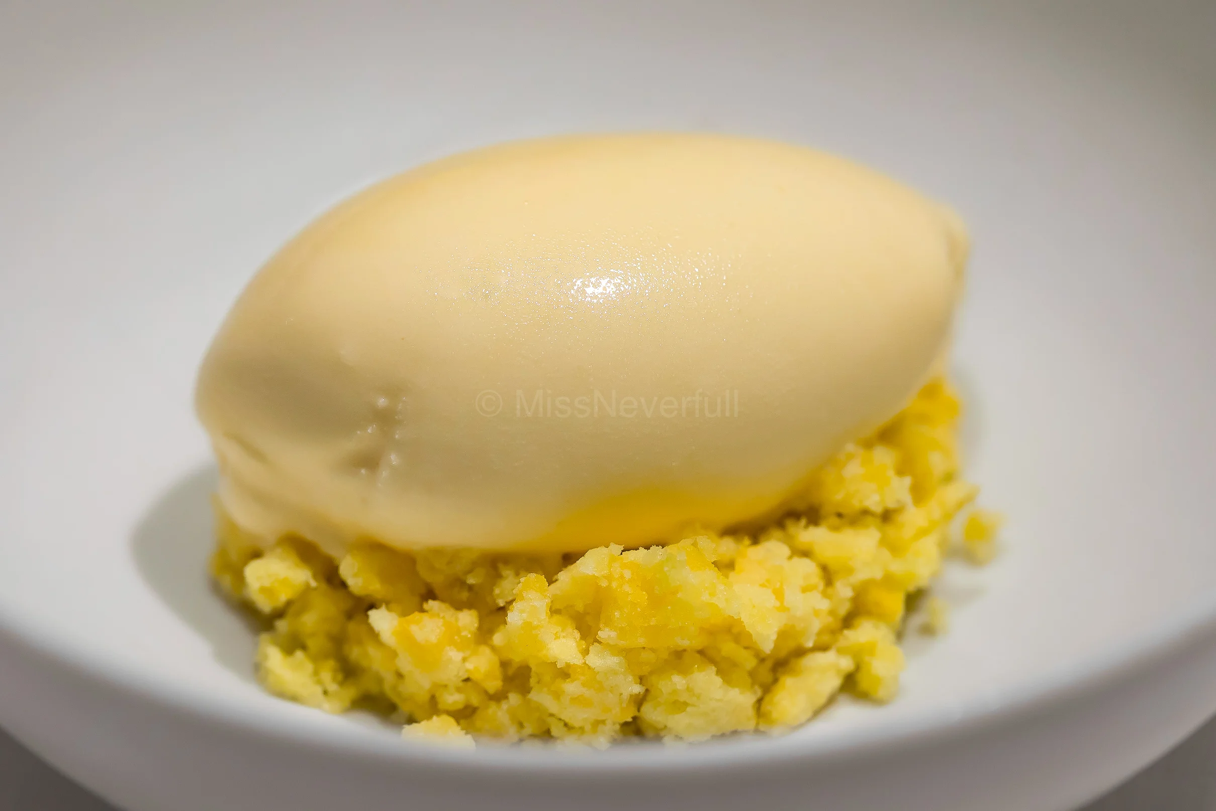Special Order to recall Satoshi’s Legend in restaurant ‘Satoshi.F’ in Gifu - Shaoxing wine ice cream with roasted sweet potato