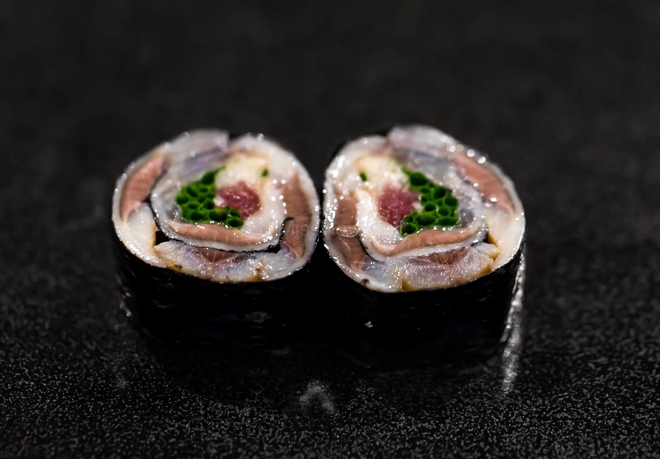 4. Iwashi maki (with gari, myoga and oba leaf)