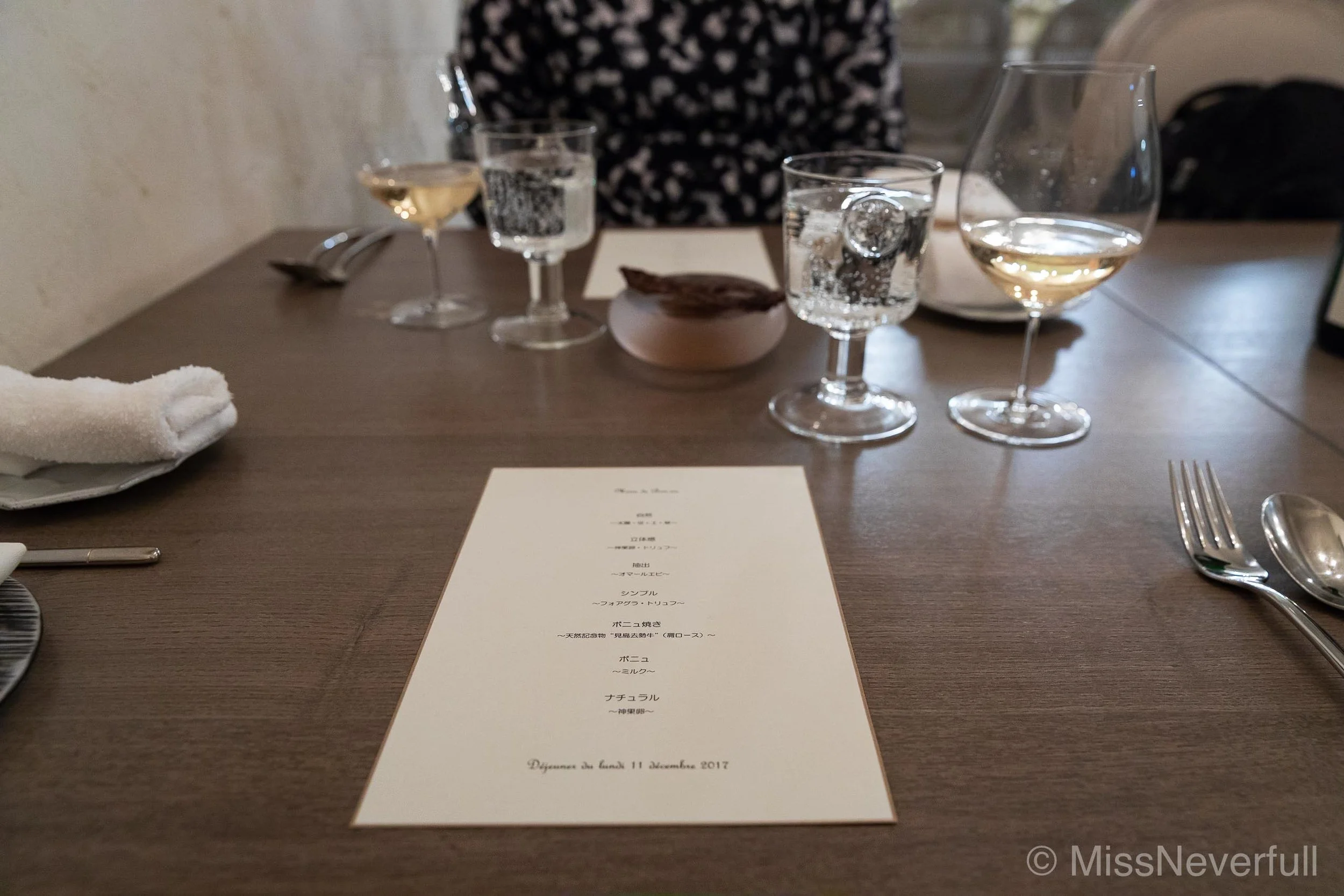 One of the only two tables in the restaurant