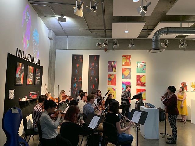 A shot from Millennium&rsquo;s last performance at the Lamar Dodd School of Art. .
.
.
.
.
.
.
#indieorchestra #millennium #millenniummovement #poporchestra #musicians #music #atlantamusicians #athensmusic