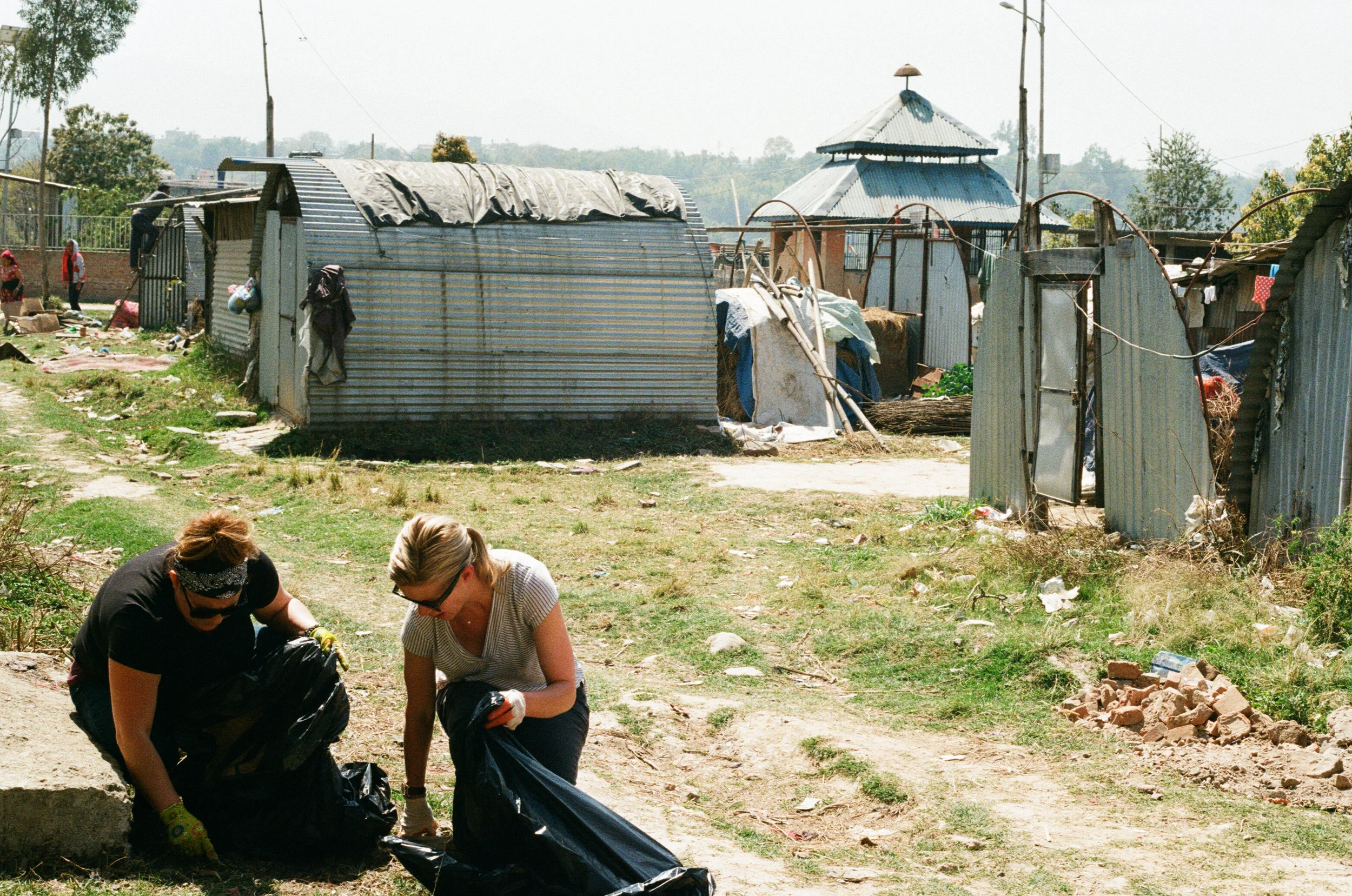 On our trip, we spent an afternoon doing a trash clean up of the community that our after school program is in!