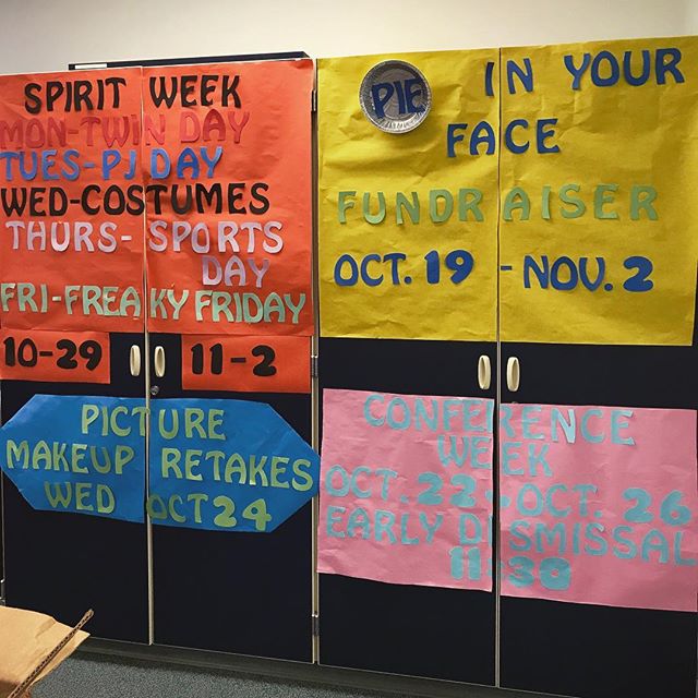 Incase you haven&rsquo;t heard about the upcoming events. I snapped a picture for you all of the amazing reminders in the office 😉🙌 HRMS is so Awesome! I can&rsquo;t wait for spirit week!