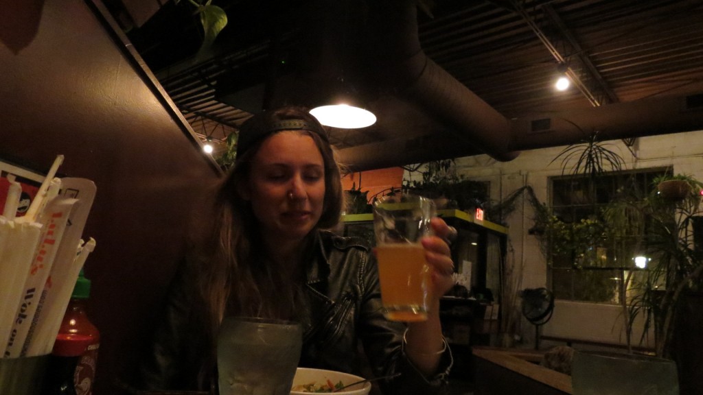 Totally wiped and loving the local Boulevard craft beer. At this point my hair had meshed into a giant dread-knot and I had to wear a hat 24/7. It took 7 little hotel bottles of conditioner to comb out.