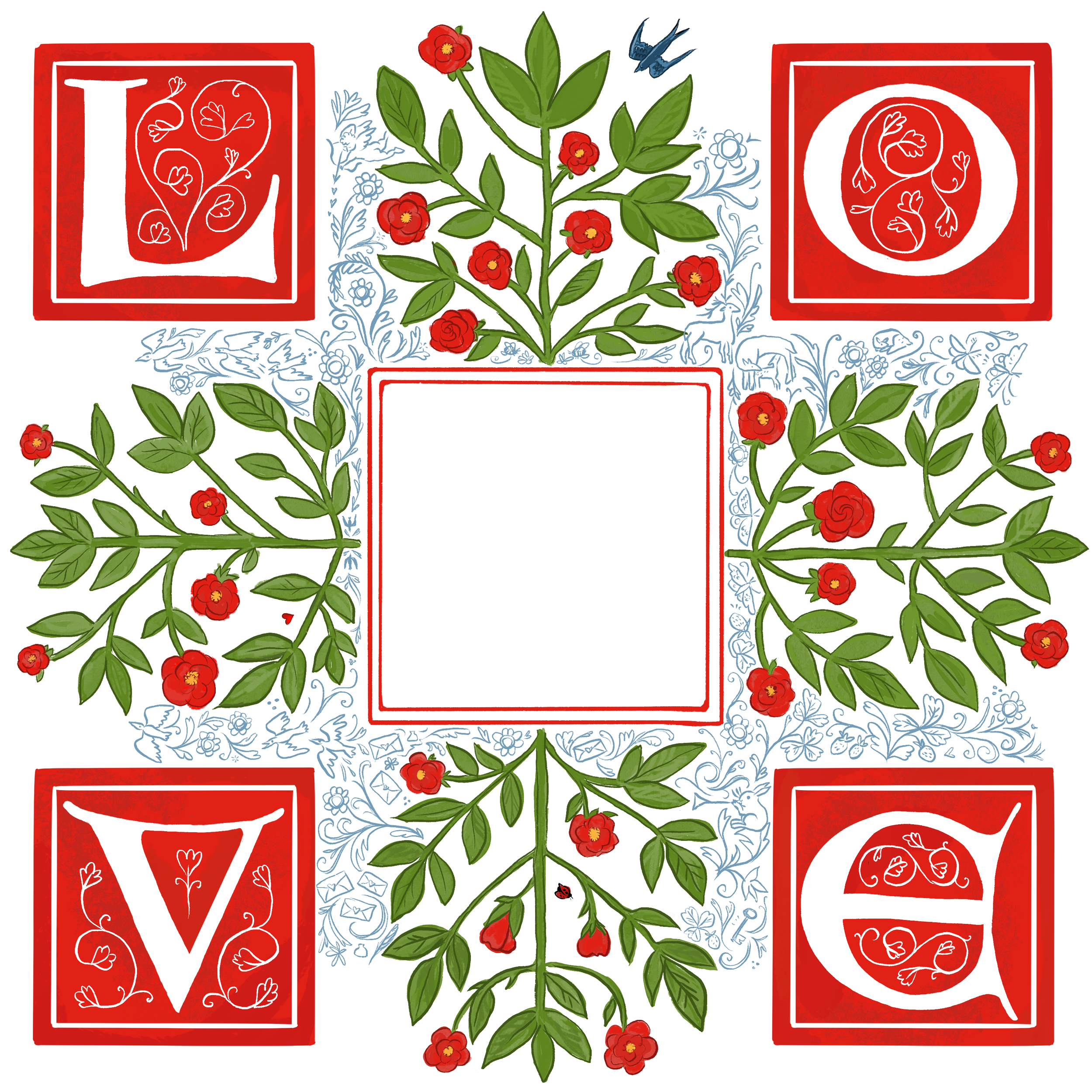 Medieval roses victorian puzzle purse valentine