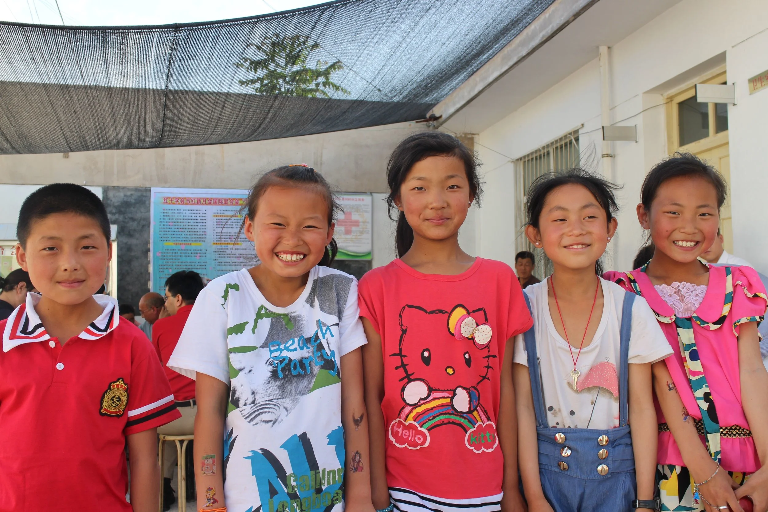 Kevin Xia - Children who received school trainings and participated in simulation drills, Gongchuan Village, Gansu Province.-Shaanxi and Gansu CBDRR Project.