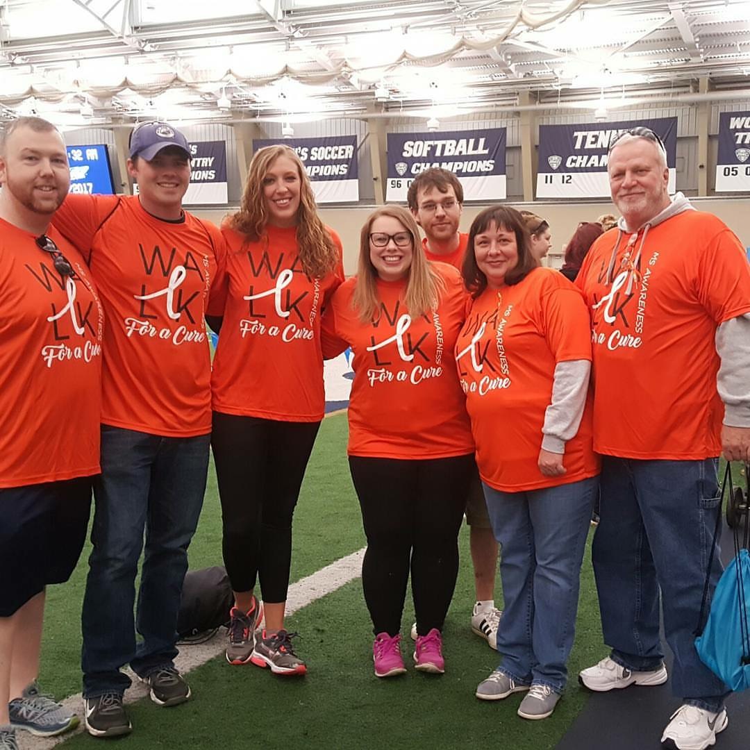 My family supporting me at the 2017 MS Walk in May- 1 year after my diagnosis