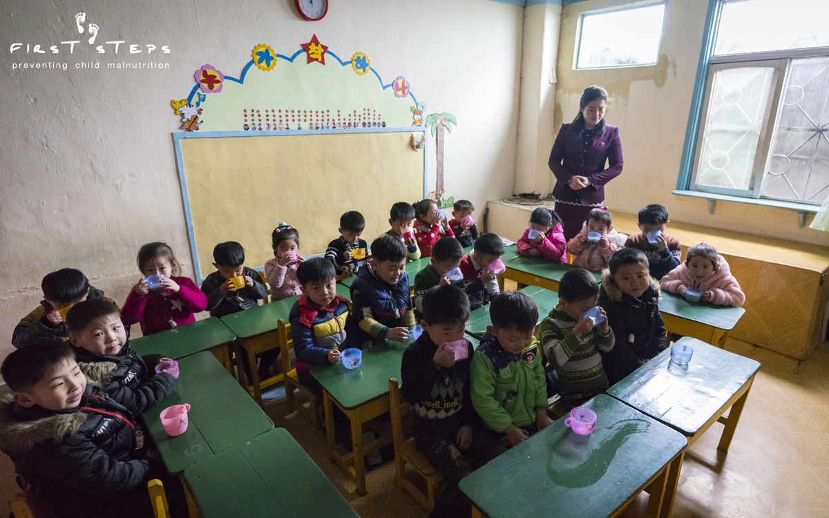 While in Wonsan, the team also visited the Poha Kindergarten. Teacher Hwang Hye-Sun explained that the children will be going to grade one in April.