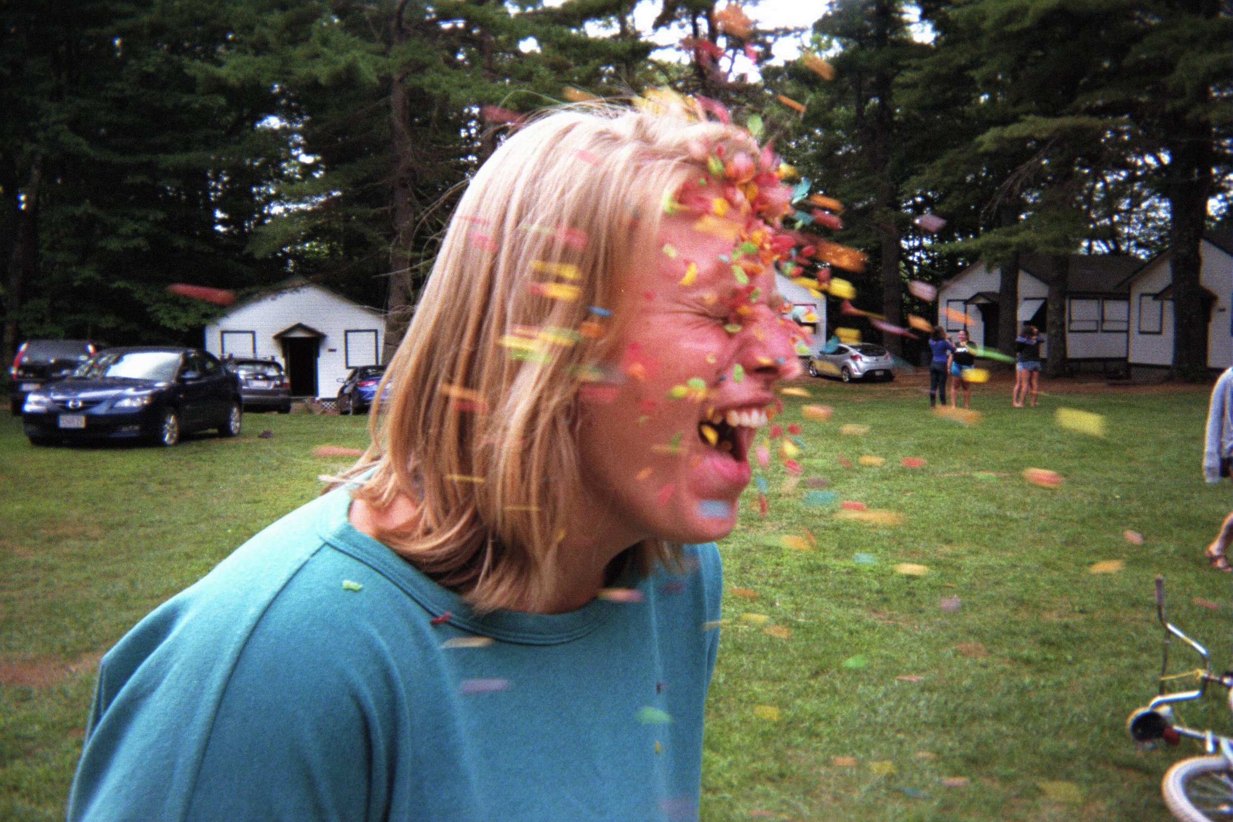   Kirstie Catching Fruity Pebbles   35mm film  2015 