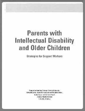 Parents with Intellectual Disability and Older Children: Strategies for Support Workers