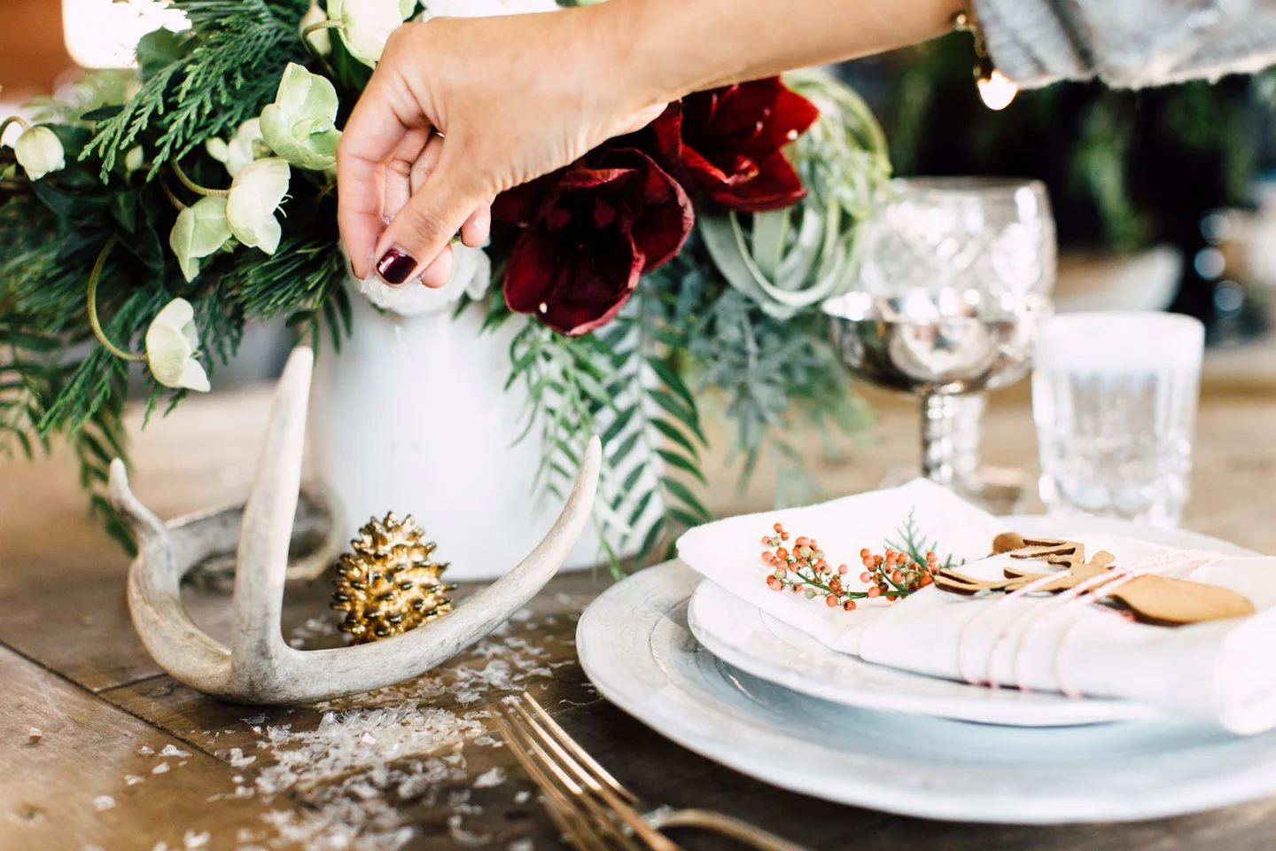 holiday place setting ideas