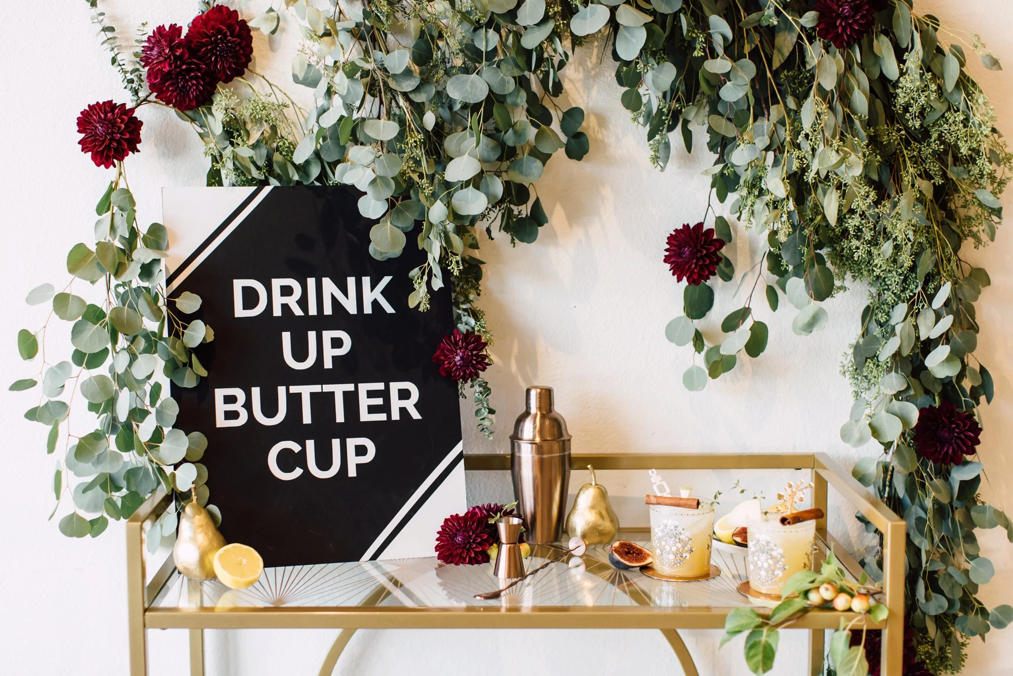 Fall Bar Cart Inspiration with Cricut | www.plumandoakphoto.com
