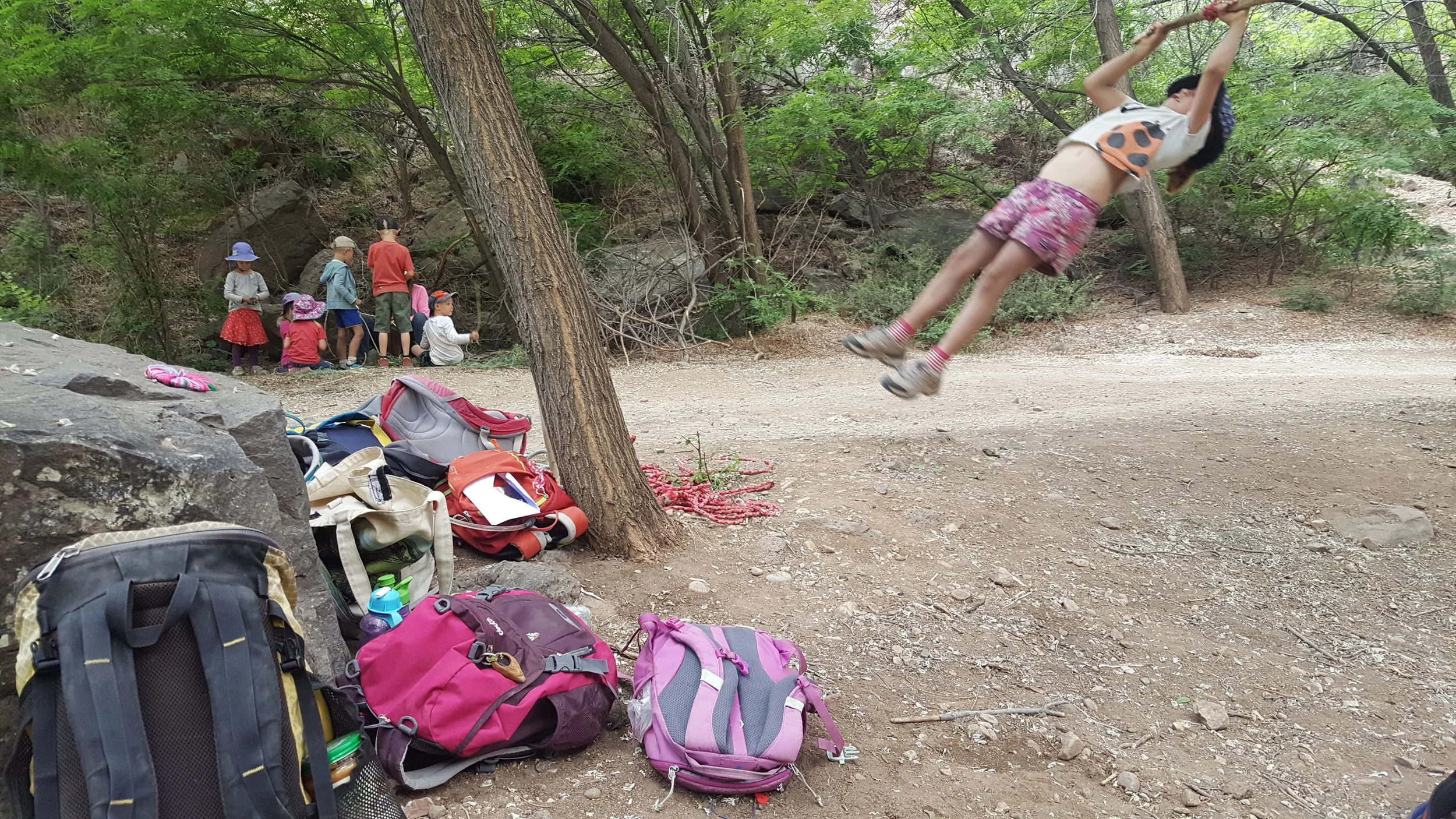 It’s a rope swing.