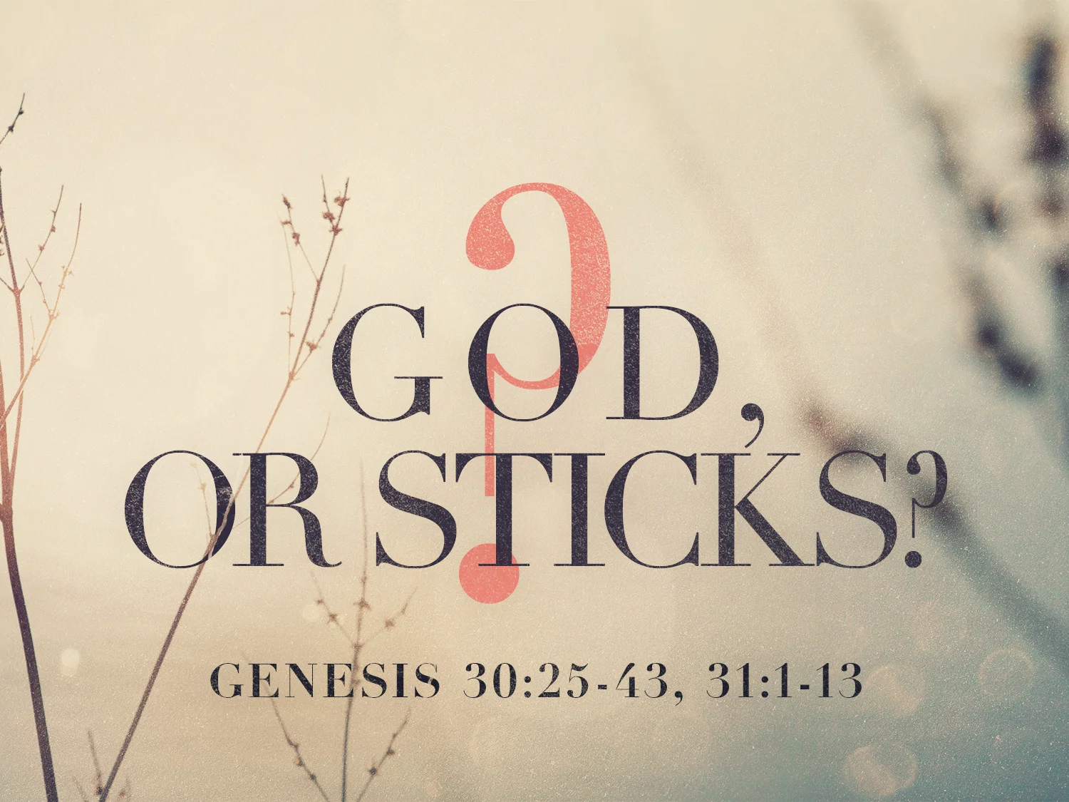 God, or Sticks?
