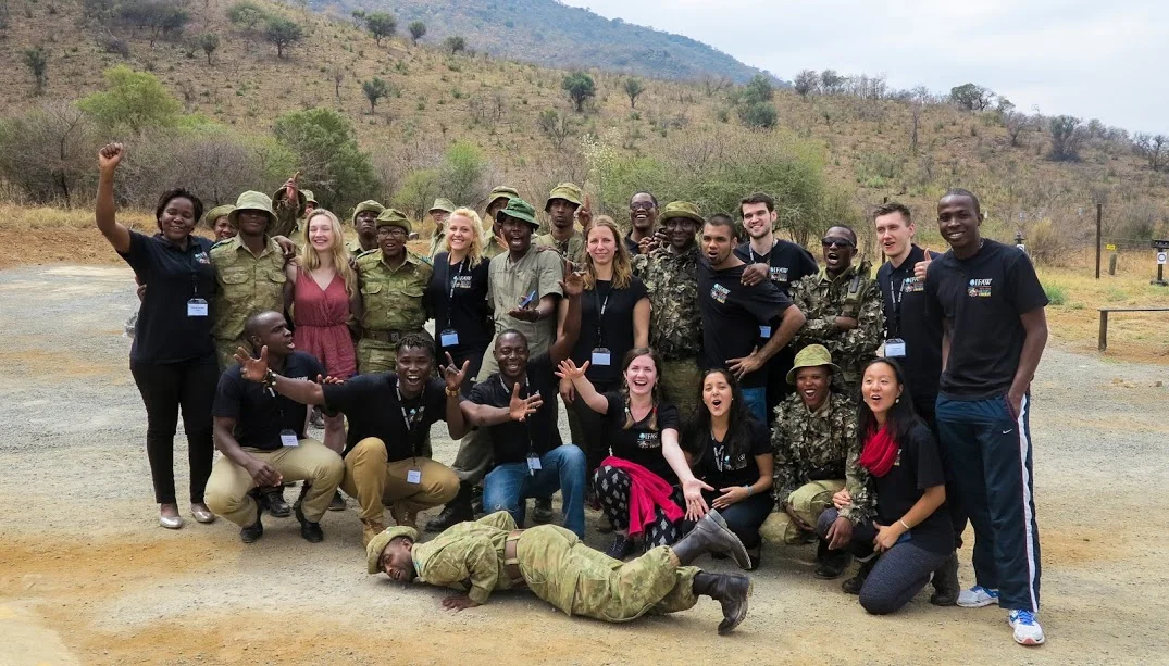 IFAW Delegates at Pilanesberg, South Africa, with the anti-poaching team led by Reginah Mogwera.