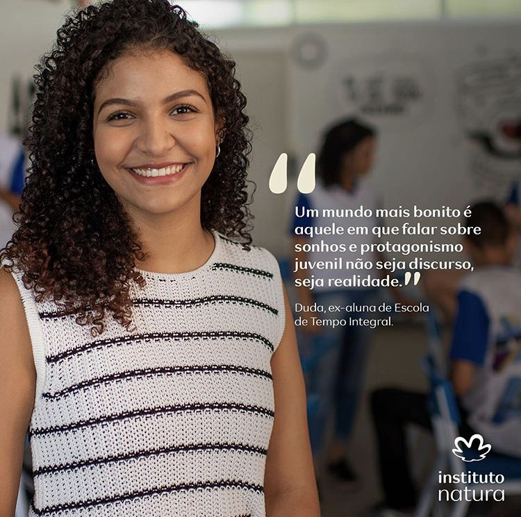  Eduarda Soares, 20 anos. Estudante de Design e ex-aluna da Escola Viva São Pedro, em Vitória/ES. 