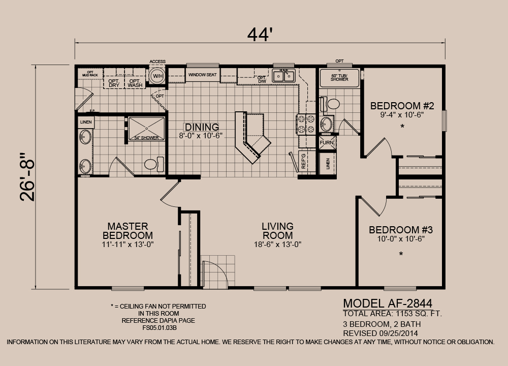 American Spirit Homes-American Freedom 2844, Floor Plan