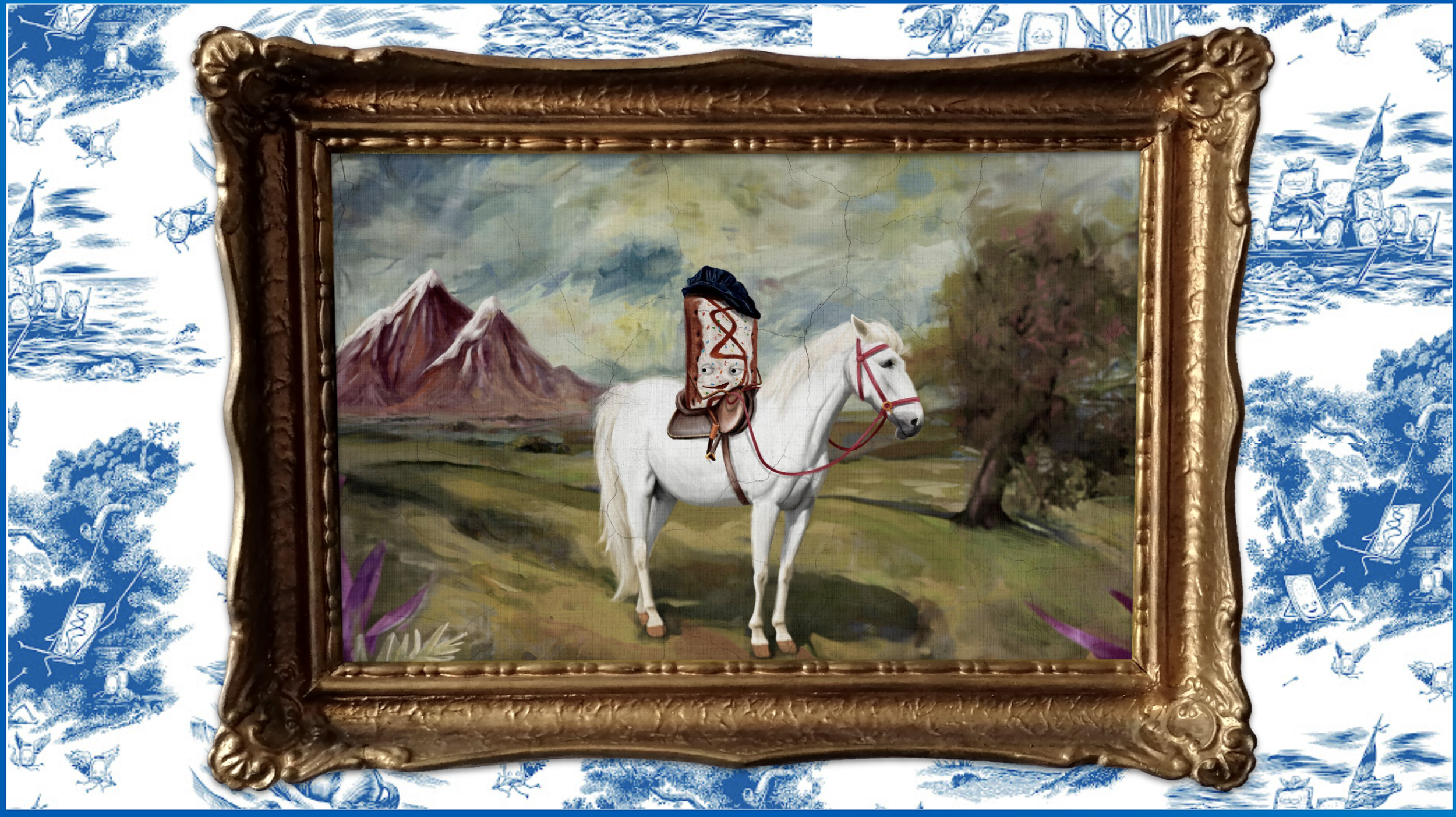  The Toasting Room was decked out with high-end details. (This painting lives in my den now.) 