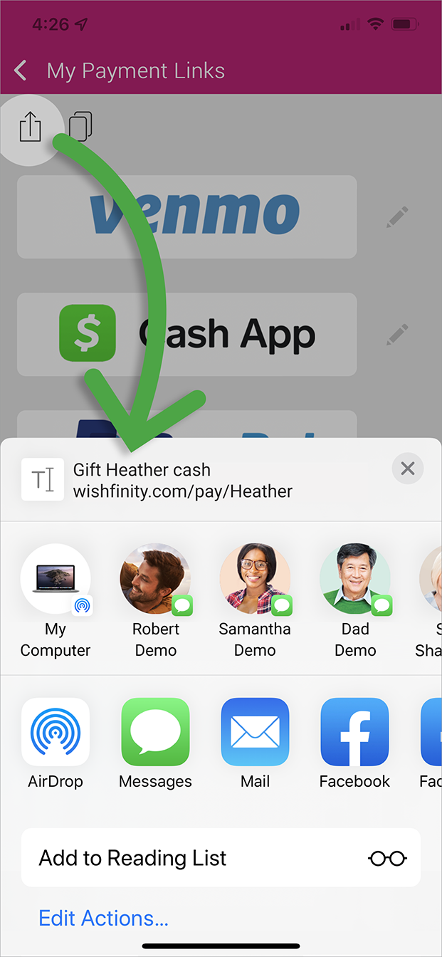 Share Pay Link 2