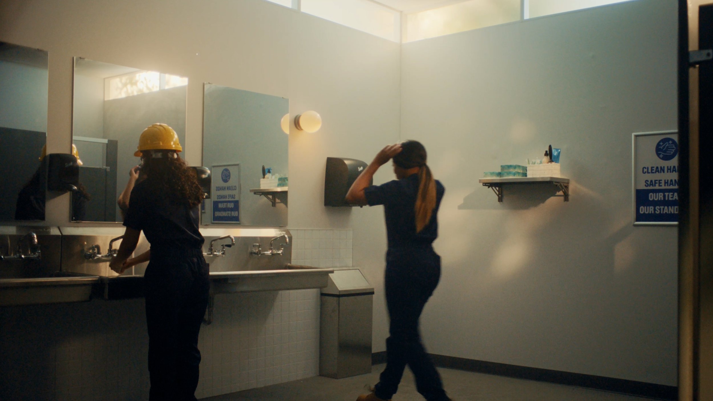Industrial Washroom Handwashing Scene – Scott "Proven Under Pressure" Commercial | Toronto Cinematographer Shae Paterson