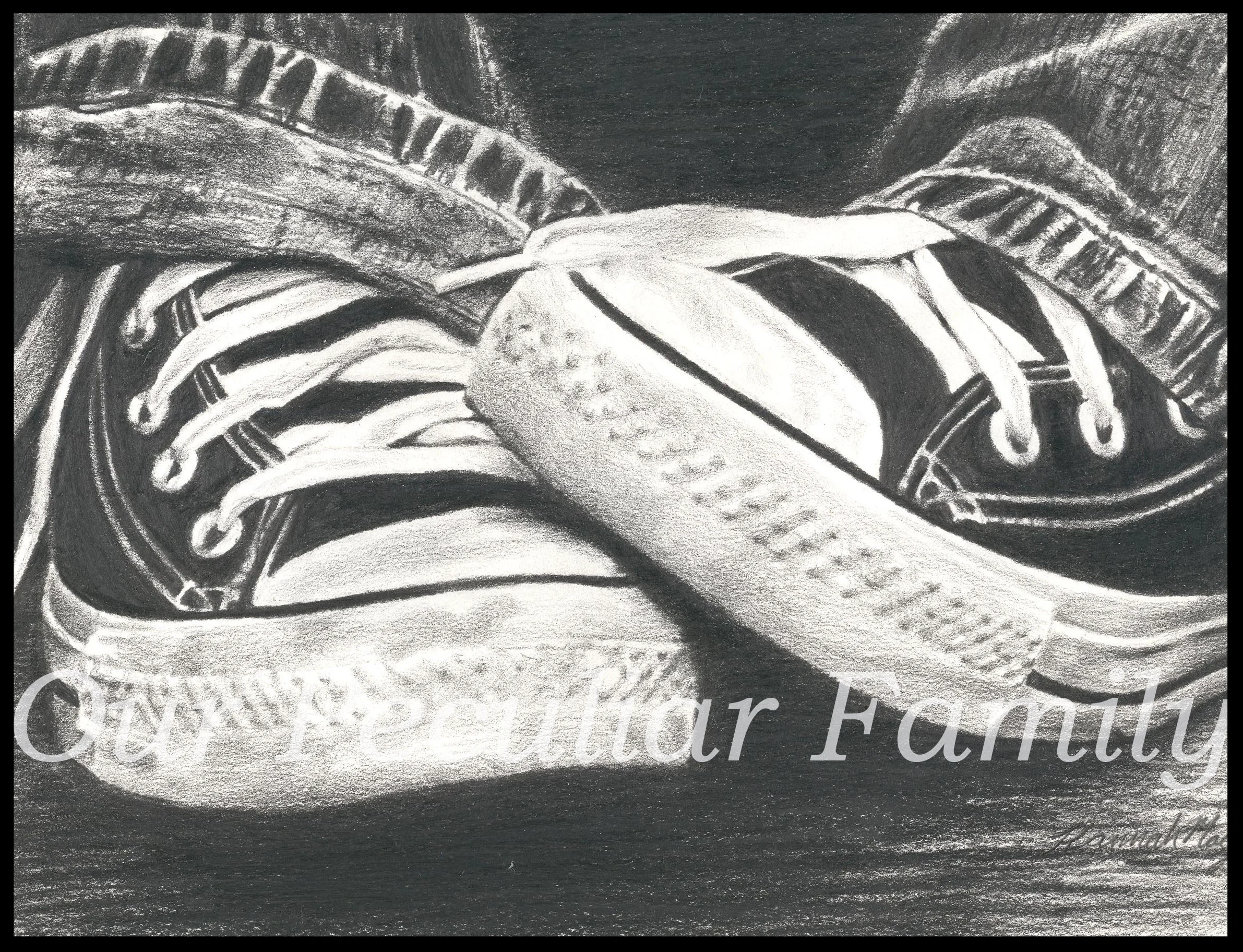 Graphite drawing by Hannah Macy. In a private collection.