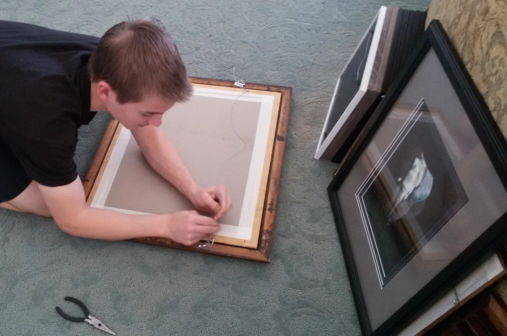 It is also very important to make sure that the art is secure and won't fall off the wall