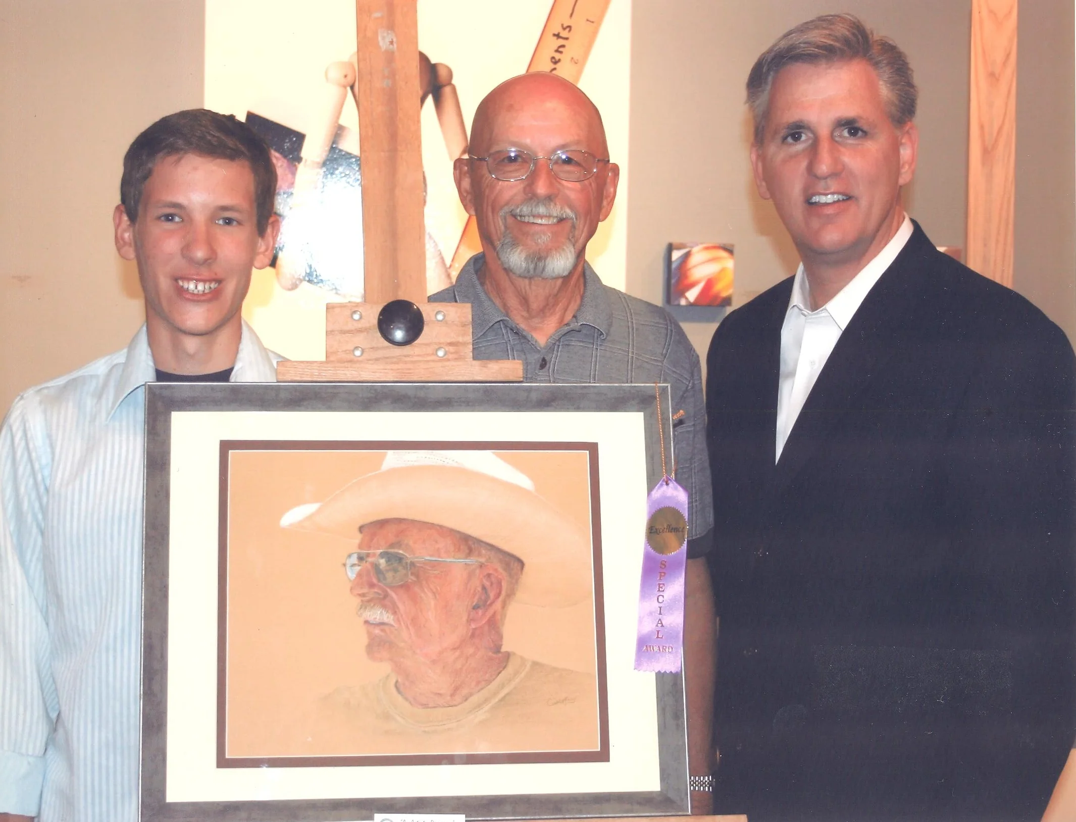 Caleb won the Congressional Art Contest the year after I did. His piece is titled Weathered But Not Beaten.
