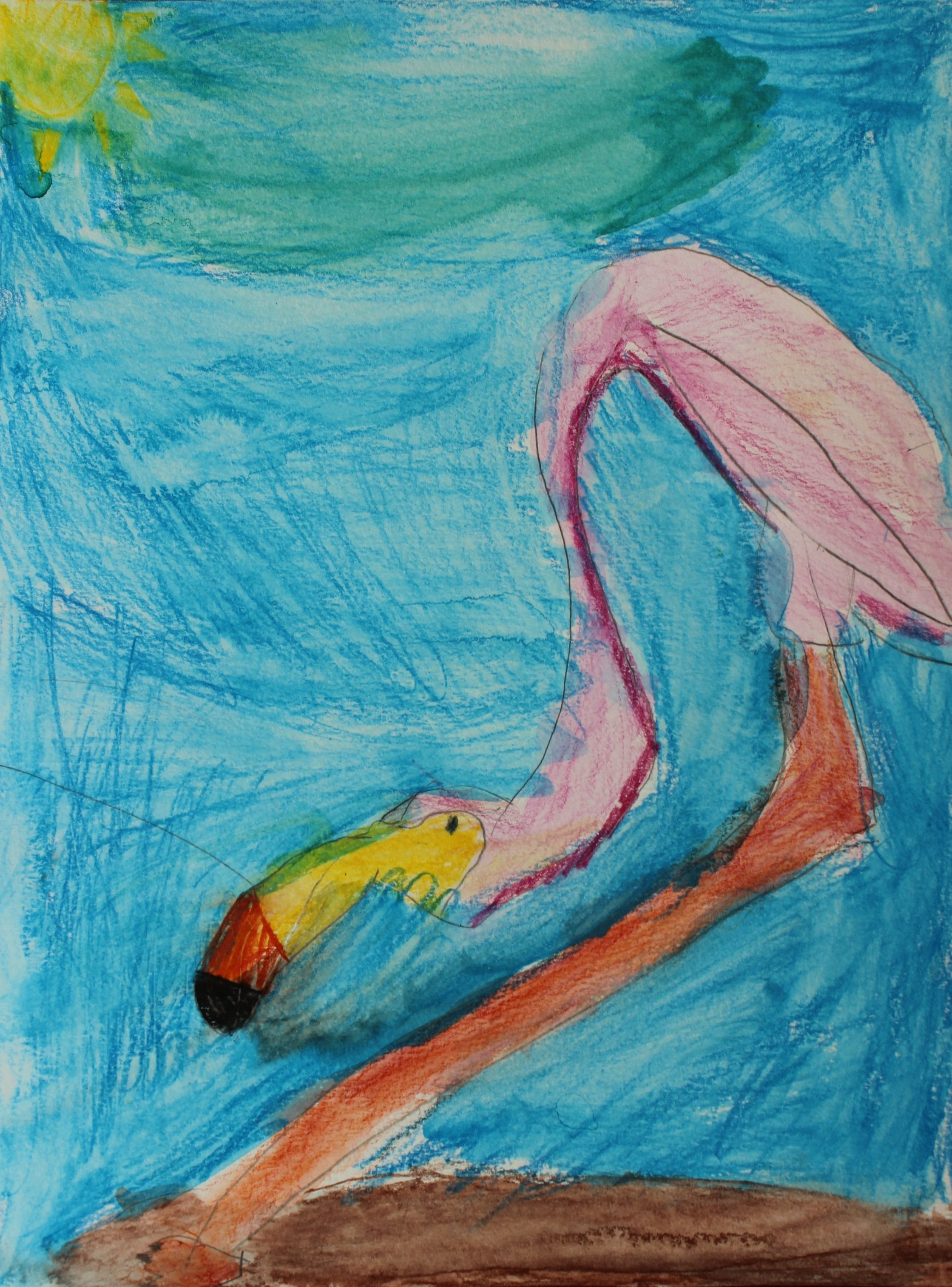Bridget, age 5, watercolor pencil