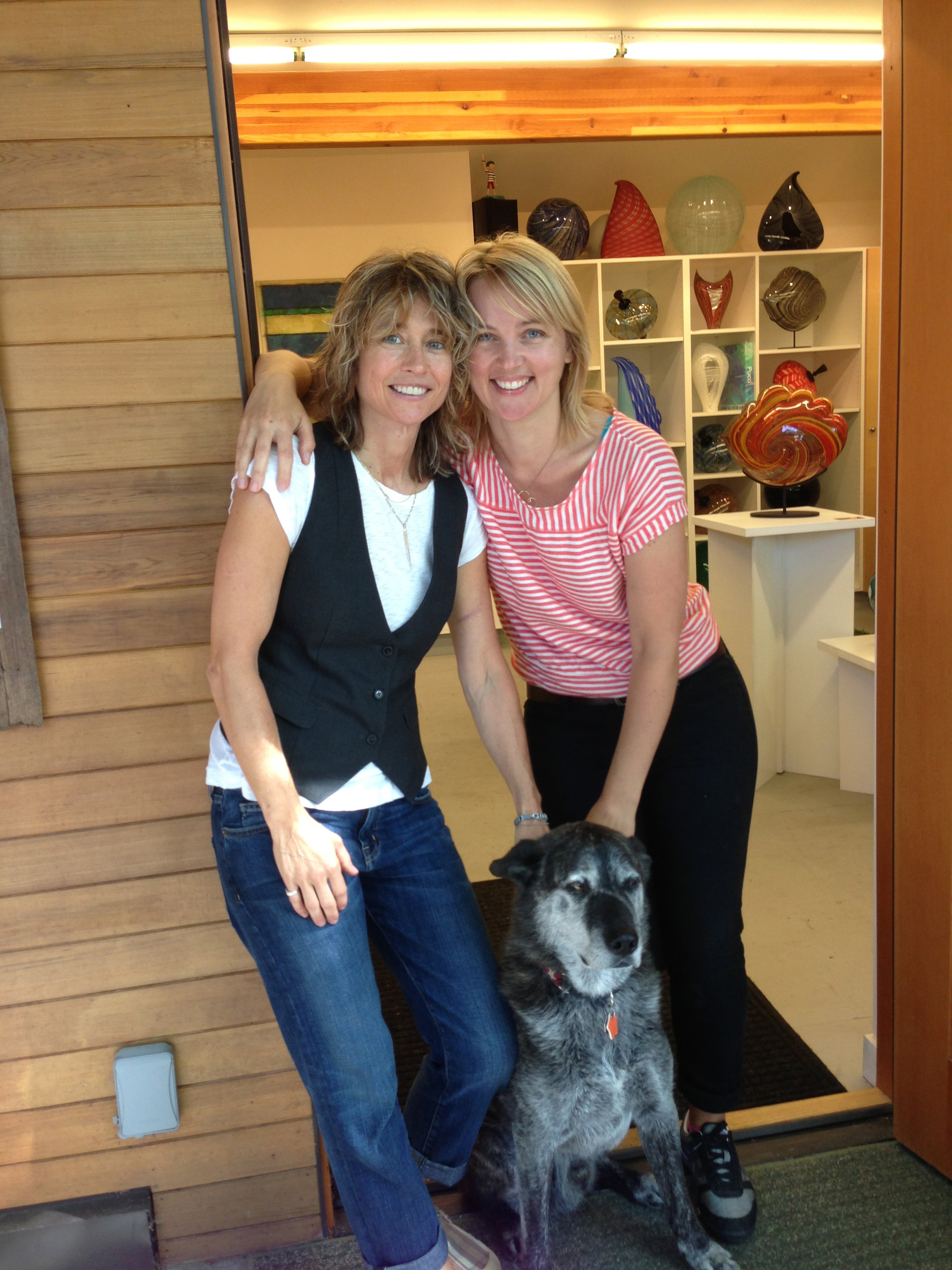 Julia, Nancy, & Calvin at the Studio. 