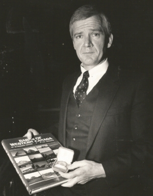 Bob with his Williams Award from the Manitoba Historical Society in recognition of his very successful book, Barns of Western Canada, An Illustrated Century. The book sold more than 16,000 copies. It told the settlement stories of immigrant farm families from around the world and illustrated the impact of their ethnic influences through materials, design, and construction techniques brought from their old countries. 
