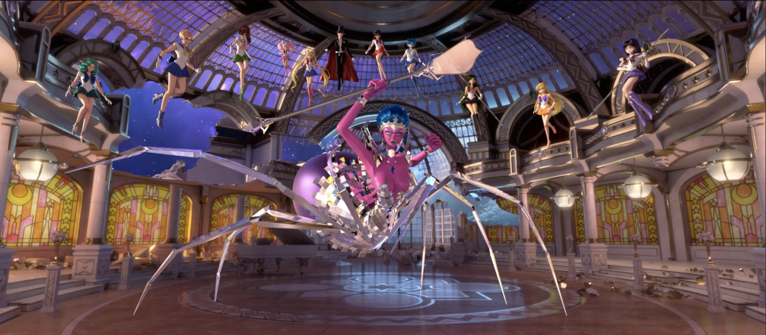  The villain’s spider form as she appeared in the final animation 
