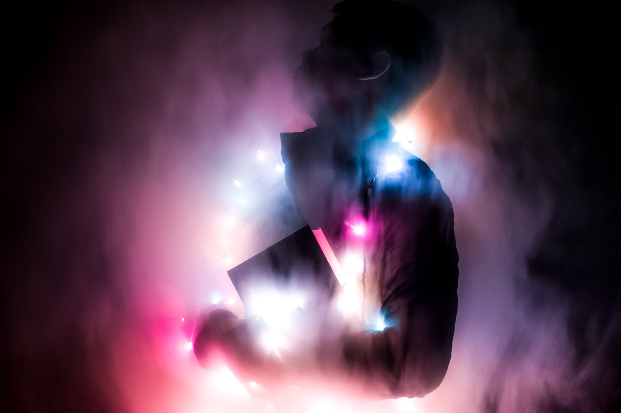 Pacific Photo Club workshop with a fog machine. 