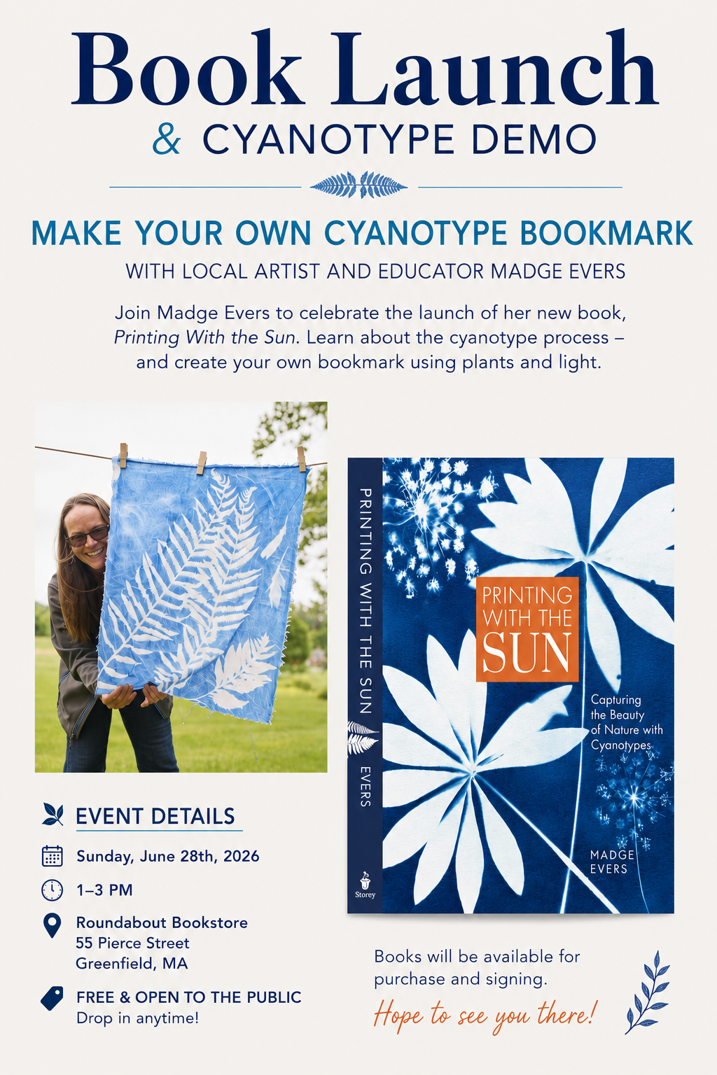 Book Launch &amp; Cyanotype Demo
