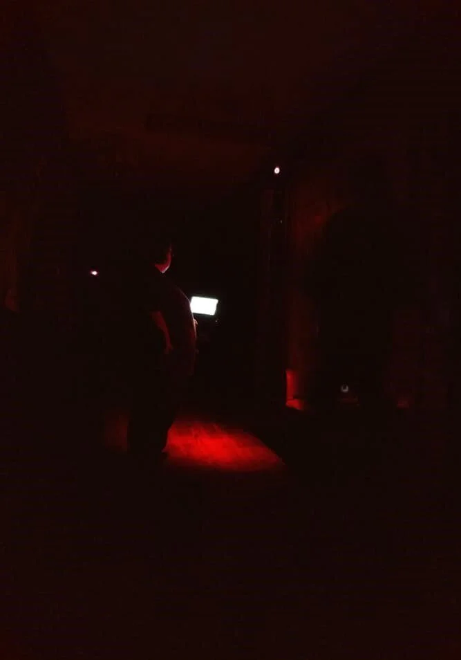A team member in the 2nd floor hallway