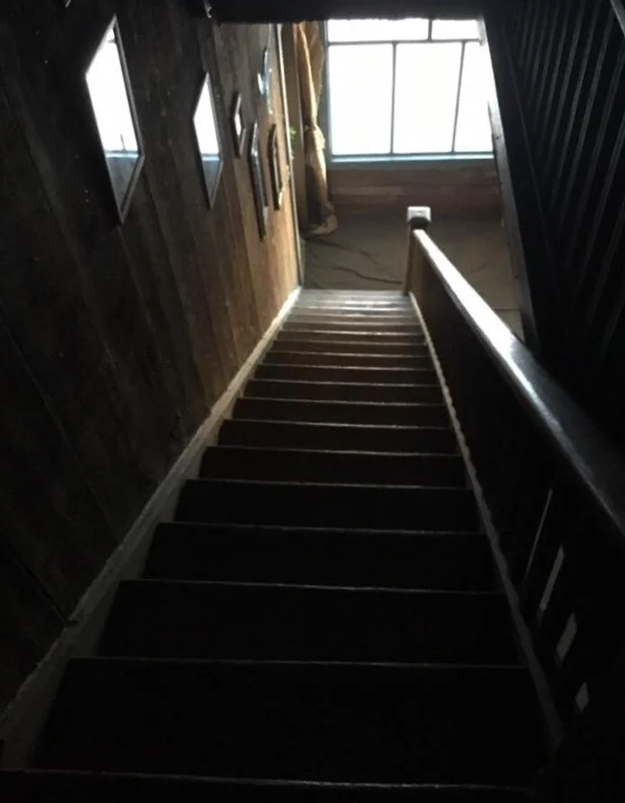 Staircase from upstairs looking down