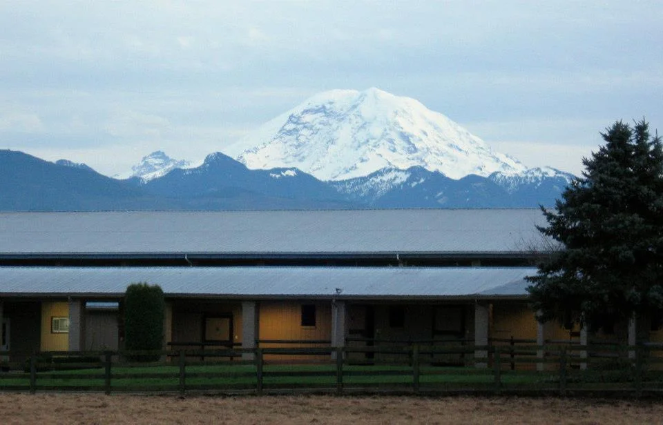 Peaceful Setting Mount Rainier creates a scenic backdrop at our facility 