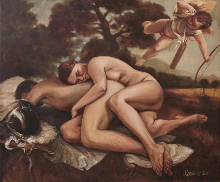 Mars Concurred by Venus by Krassimir Kolev. Retrieved from Saatchi Art .