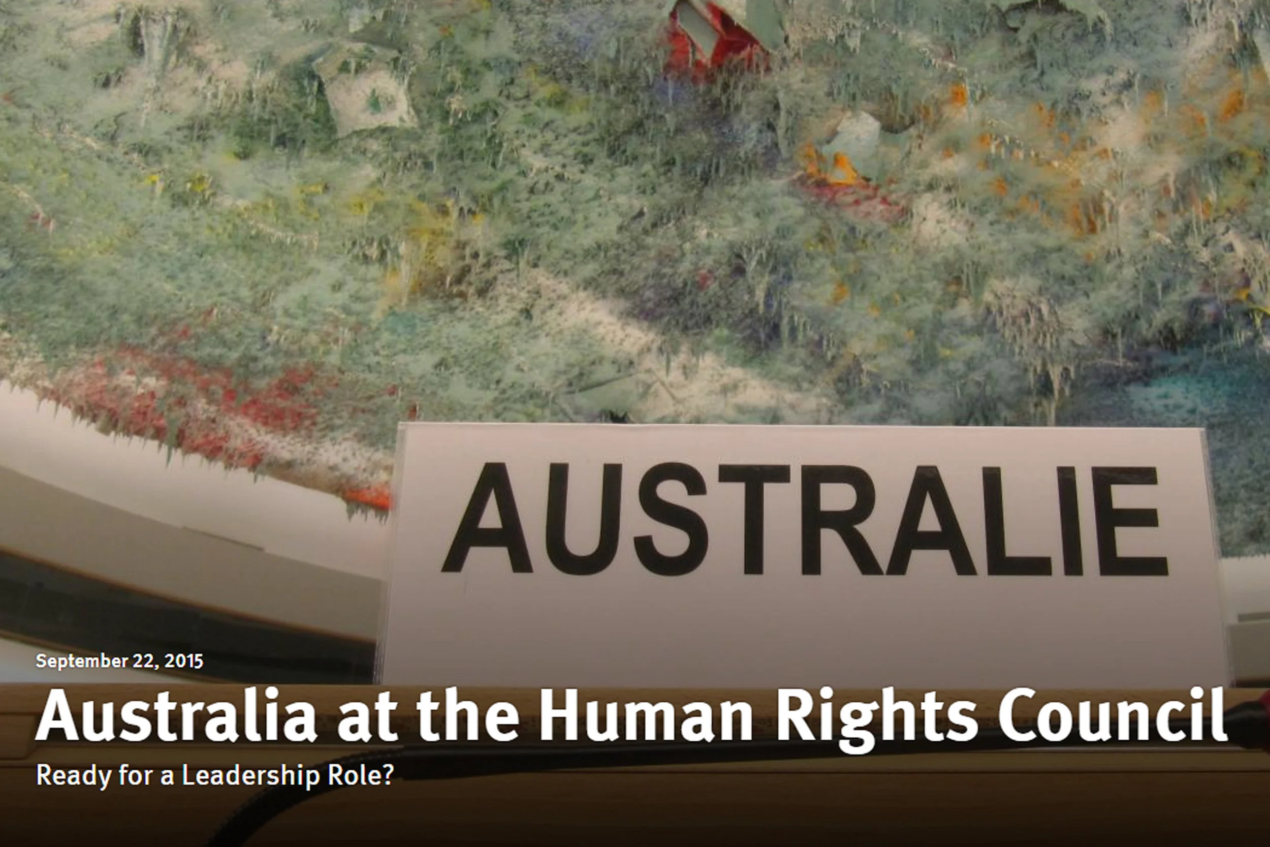 Report: Australia needs to lift its game to strengthen its bid for a seat on the UN's Human Rights Council