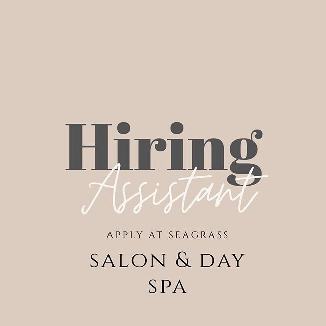 @kellikuperus is looking for an assistant! Please apply in person! Must be in cosmetology school or have experience assisting a stylist. #seagrasssalonspa #cosmetologystudent #werehiring #wilmingtonnc #salonandspa #joinourteam