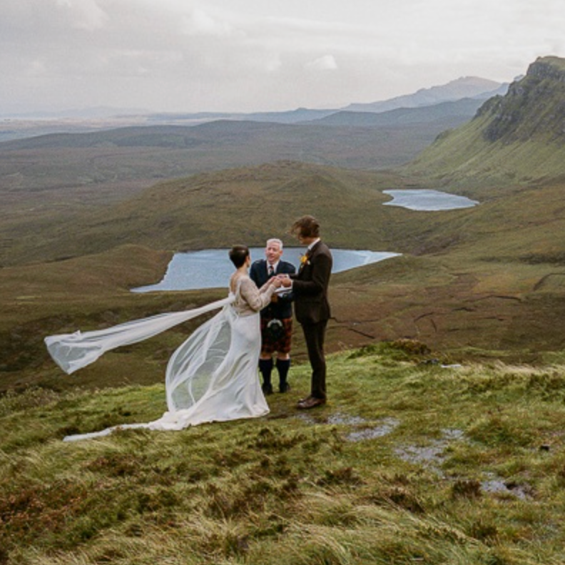 Handmade, Homegrown, and Undeterred by a Storm: A Quiraing Isle of Skye Elopement