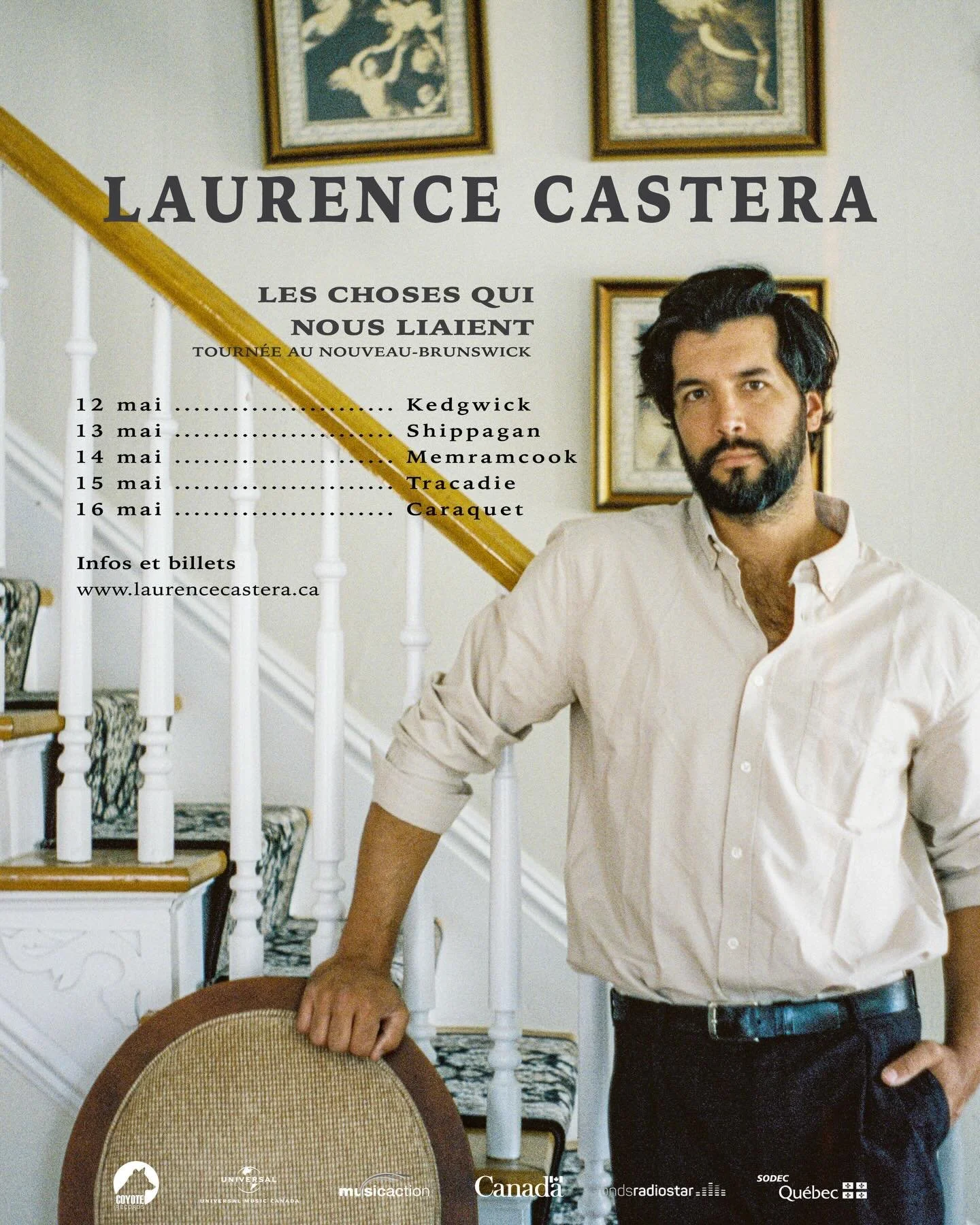 L&rsquo;album sort dans 5 jours (CINQ JOURS😭🤯) et j&rsquo;ai d&eacute;j&agrave; des annonces pour vous!

On s&rsquo;en vient jouer les nouvelles chansons au Nouveau-Brunswick du 12 au 16 mai prochain!

Pour les gens de la r&eacute;gion de Montr&eac