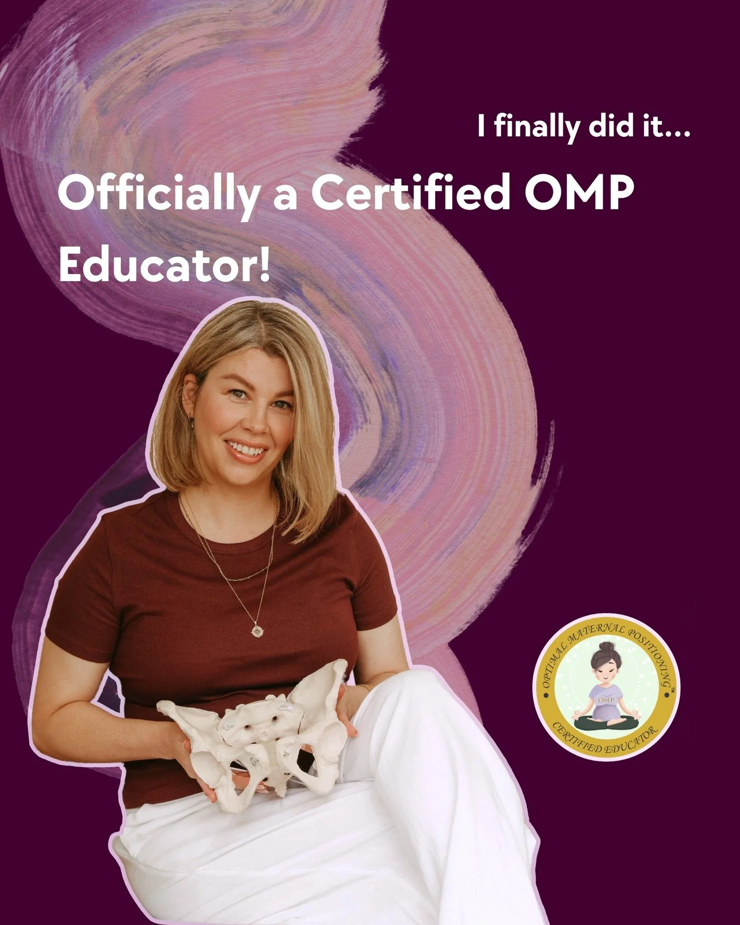 I finally did it! 🙌

After years of using Optimal Maternal Positioning (OMP) in births, being an ambassador, and emailing poor Ginny at OMP every few months.....the stars finally aligned.

Timing never quite worked out before #life, but this year it