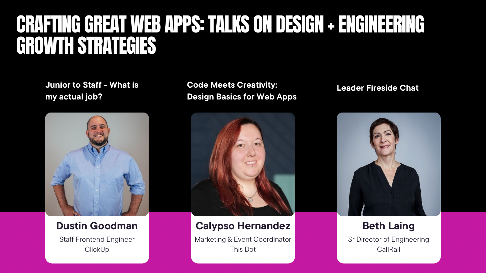 REFACTR.TECH Janurary Meetup: Crafting Great Web Apps: Talks on Design + Engineering Growth Strategies