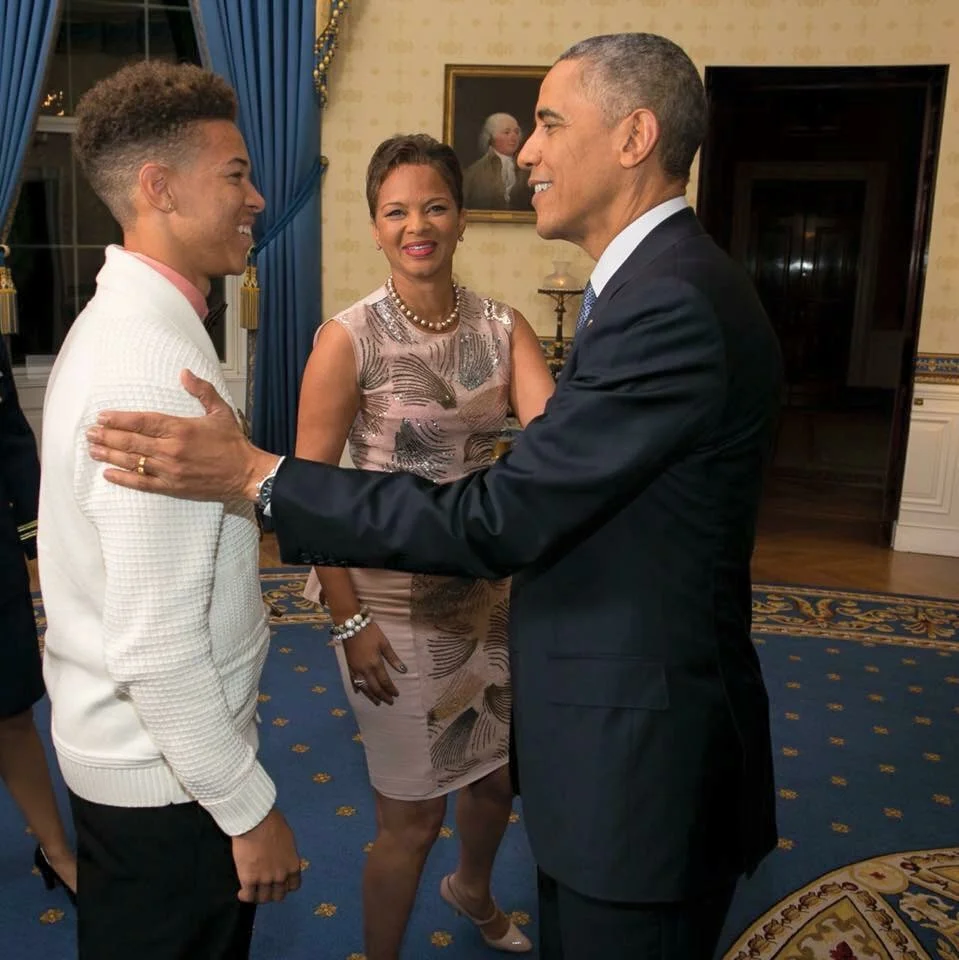 Shonda Scott and President Barack Obama