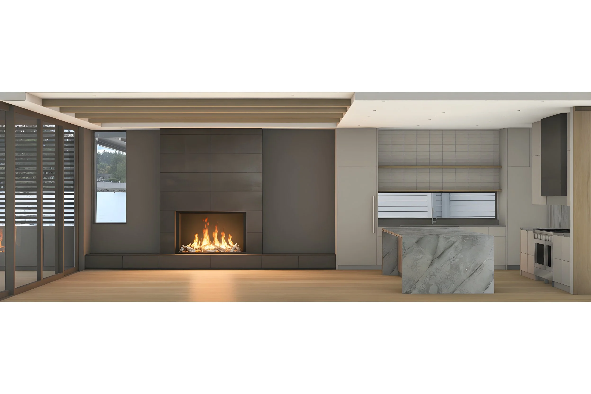 Concept Rendering: Living Room West