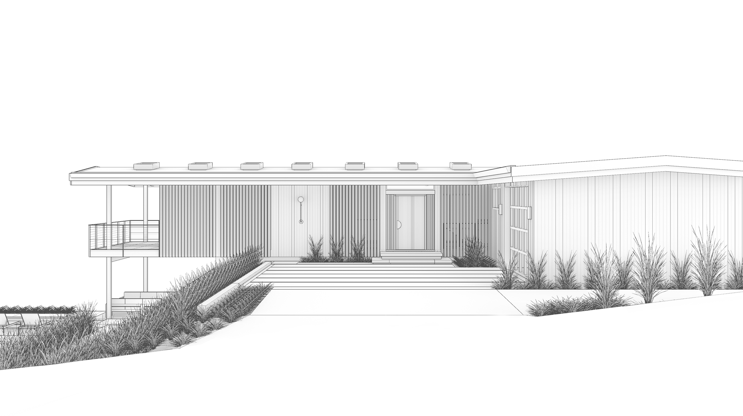 3D Visualization Model of Front Elevation