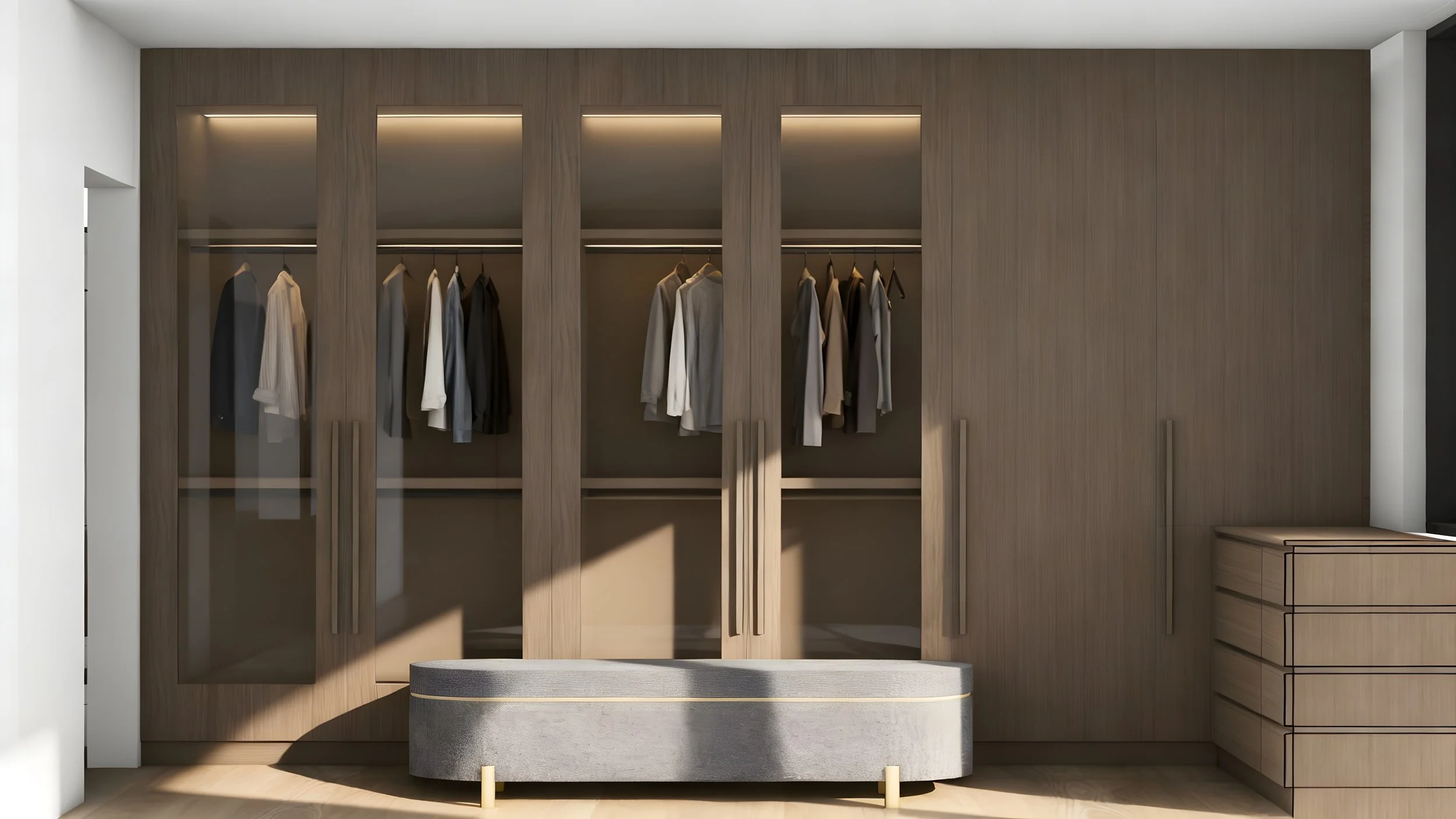 Concept Rendering: Primary Walk-In Closet Perspective