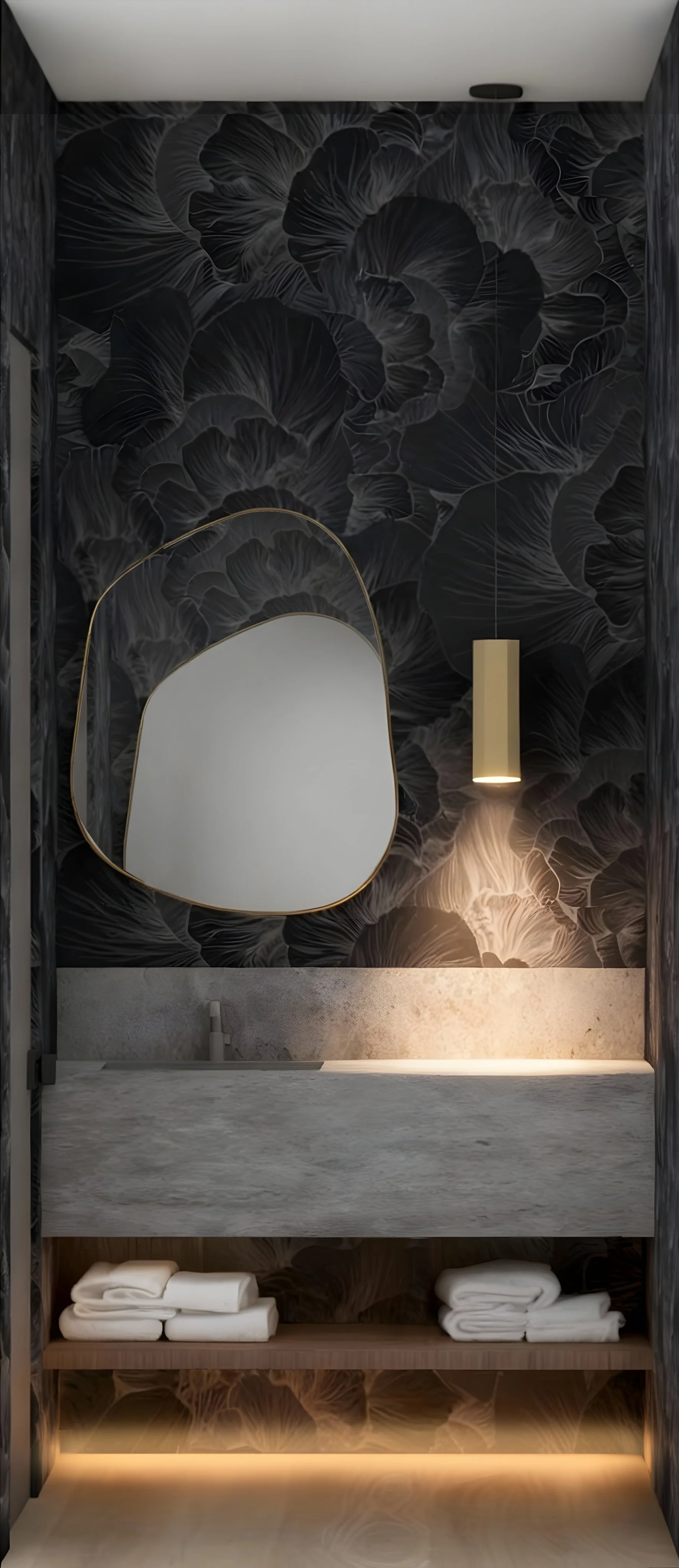 Concept Rendering: Powder Room Perspective