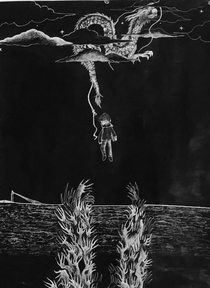 “Up to the Sky”, 25 X 35, Pen and Ink, 2015