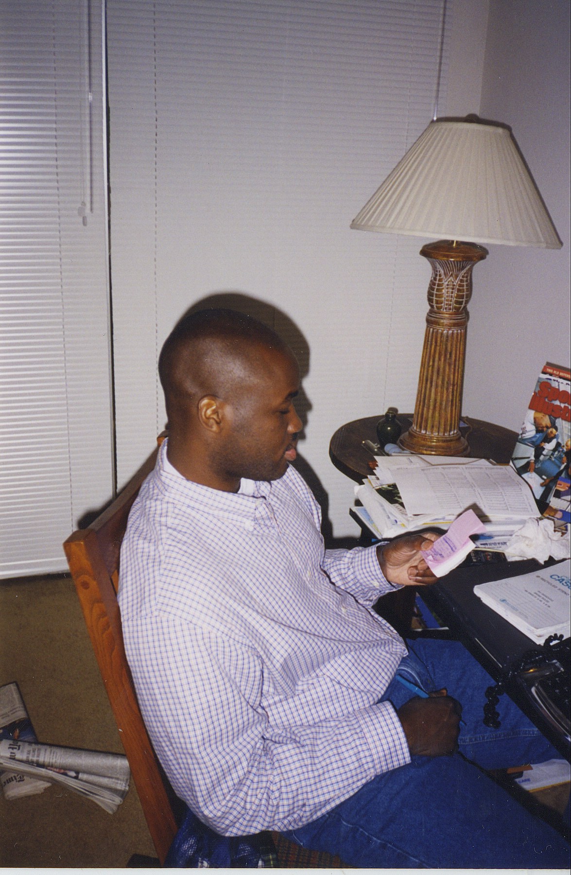   I'm checking out my to-do list at my home office in Seattle, where I lived from 1997 to 2002.    