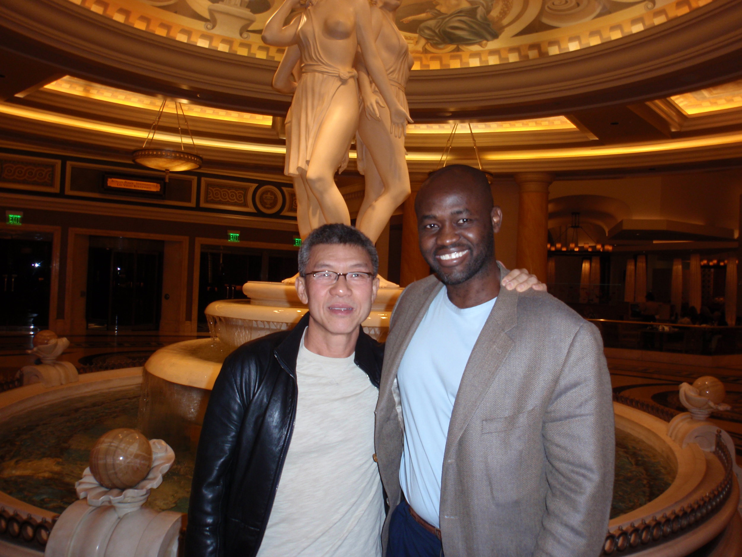   LAS VEGAS, November 20, 2009: What are the odds that I would run into the bridegroom, Doug Lo, at Caesar's Palace the night before the big day.  